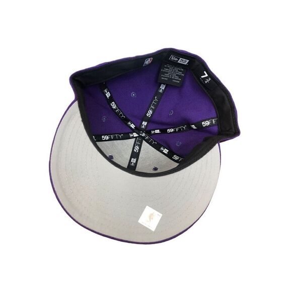 New Era Los Angeles Lakers 59FIFTY Fitted Hat Cap Size 7 3/4 - Picture 2 of 2